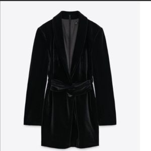 Zara Velvet Blazer Dress (small) NWT